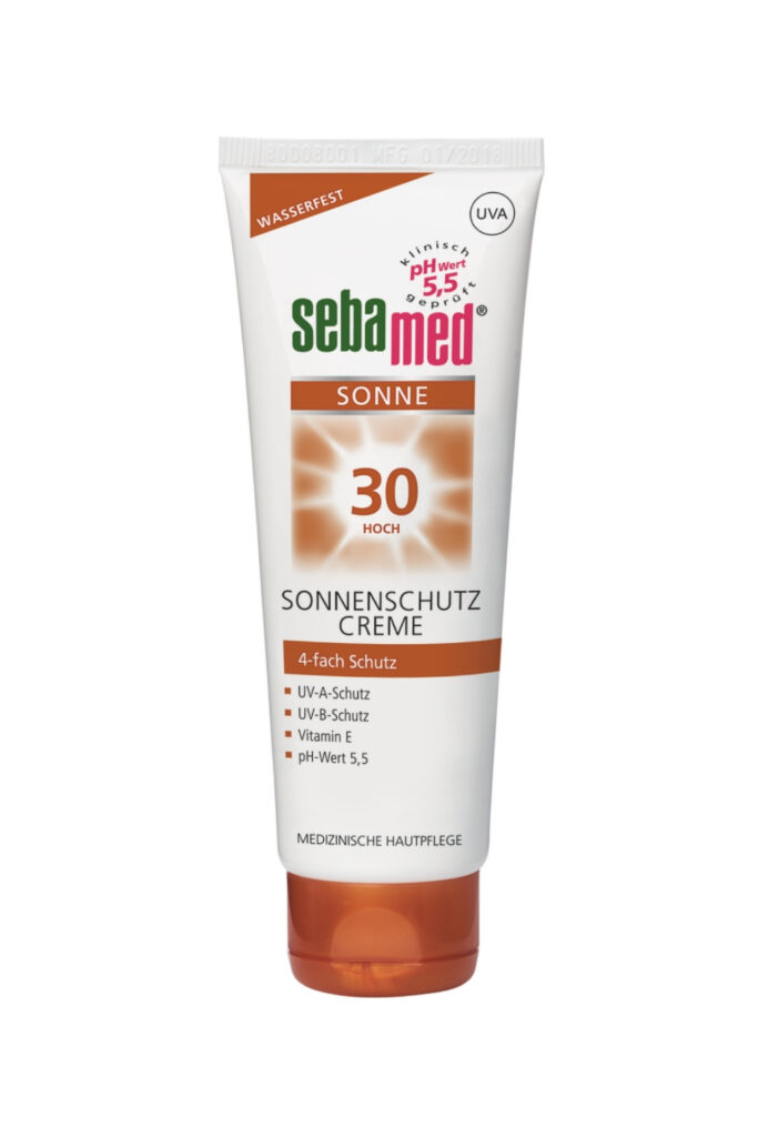 Sonnencreme Test 0624 Sonnenschutzcreme LSF30 von sebamed um ca € 12